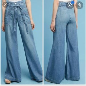 Pilcro High Rise Wide Leg Jeans